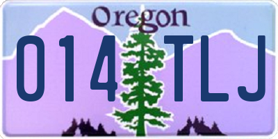 OR license plate 014TLJ