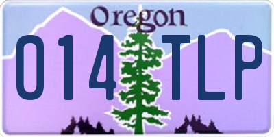 OR license plate 014TLP