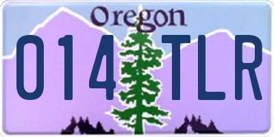 OR license plate 014TLR