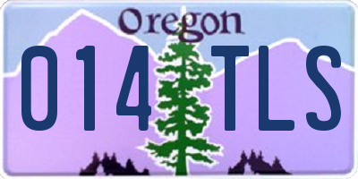 OR license plate 014TLS