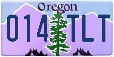 OR license plate 014TLT