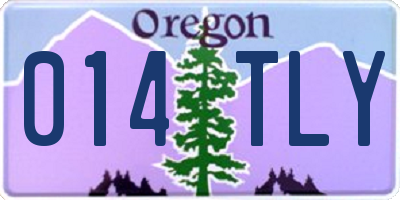 OR license plate 014TLY