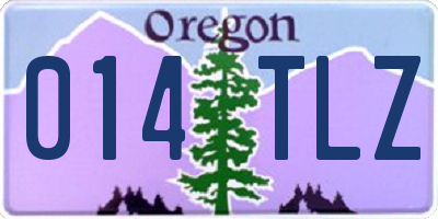 OR license plate 014TLZ