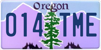 OR license plate 014TME