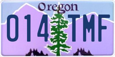 OR license plate 014TMF