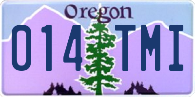 OR license plate 014TMI