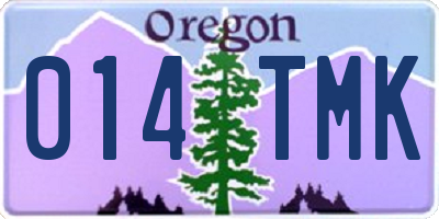 OR license plate 014TMK