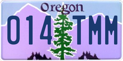 OR license plate 014TMM