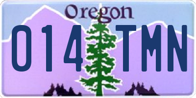 OR license plate 014TMN