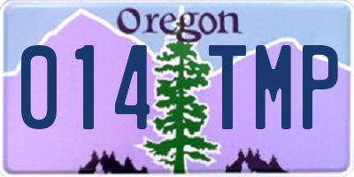 OR license plate 014TMP