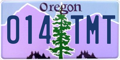 OR license plate 014TMT