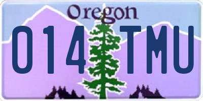 OR license plate 014TMU