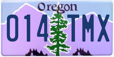 OR license plate 014TMX