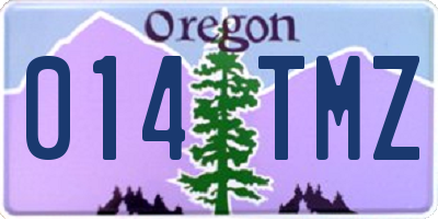 OR license plate 014TMZ