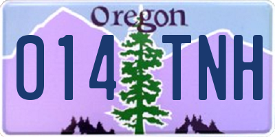 OR license plate 014TNH