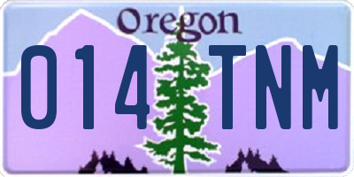 OR license plate 014TNM