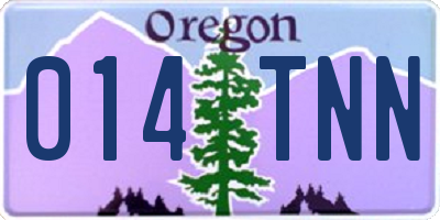 OR license plate 014TNN