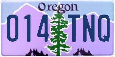 OR license plate 014TNQ