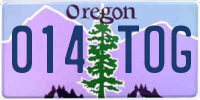OR license plate 014TOG