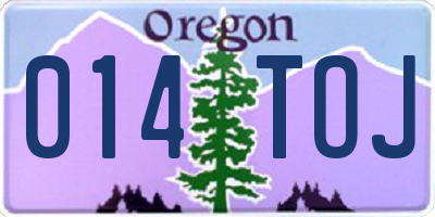 OR license plate 014TOJ