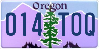 OR license plate 014TOQ