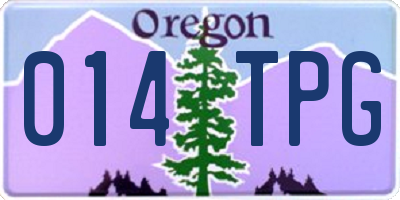 OR license plate 014TPG