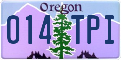 OR license plate 014TPI