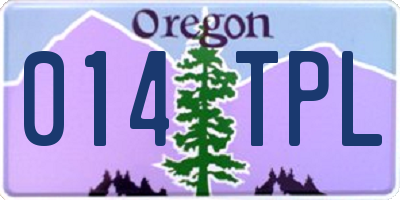 OR license plate 014TPL
