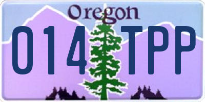 OR license plate 014TPP