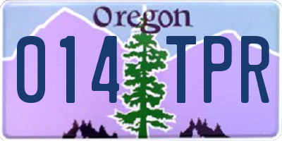 OR license plate 014TPR