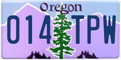 OR license plate 014TPW