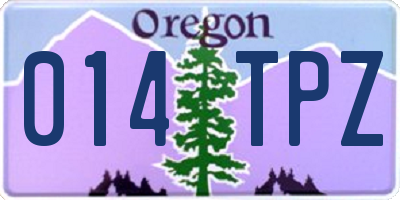 OR license plate 014TPZ