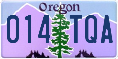 OR license plate 014TQA