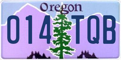 OR license plate 014TQB