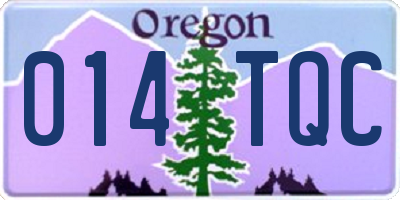 OR license plate 014TQC