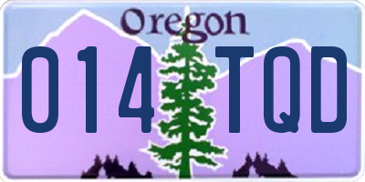 OR license plate 014TQD
