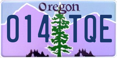 OR license plate 014TQE