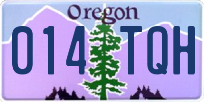 OR license plate 014TQH