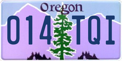 OR license plate 014TQI