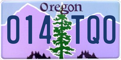OR license plate 014TQO