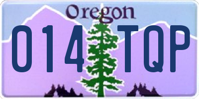 OR license plate 014TQP