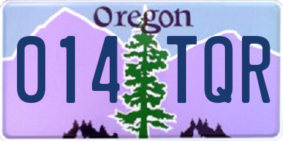 OR license plate 014TQR
