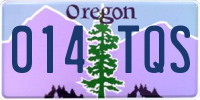 OR license plate 014TQS