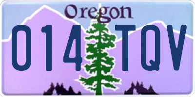 OR license plate 014TQV
