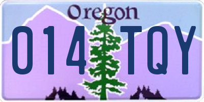 OR license plate 014TQY