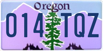 OR license plate 014TQZ
