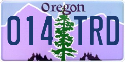 OR license plate 014TRD
