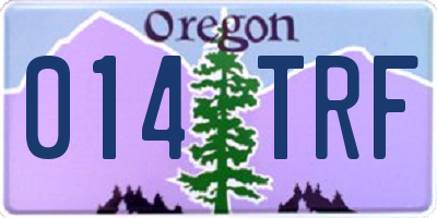 OR license plate 014TRF