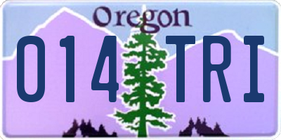 OR license plate 014TRI