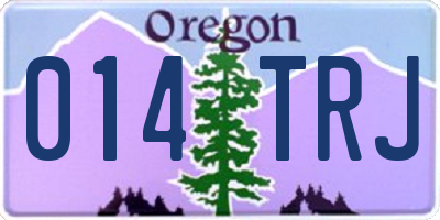 OR license plate 014TRJ